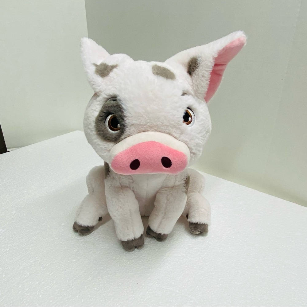 Disney Store Moana Pua pet pig plush Stuffed animal toy Spotted with Pink Ears - Picture 8 of 9